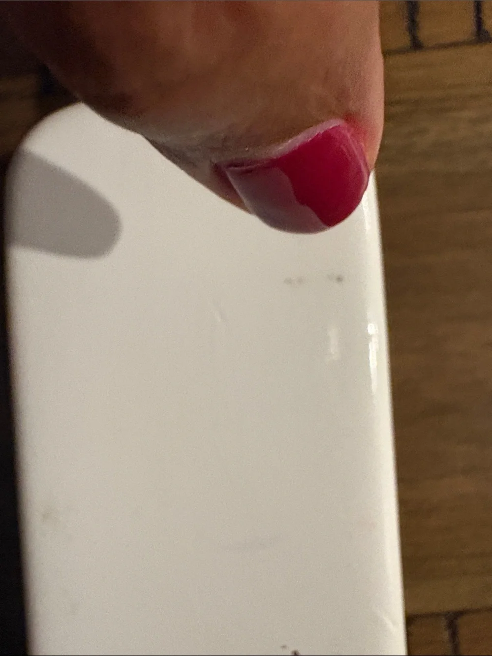 Nine West Glossy White Hard Eyeglass Case